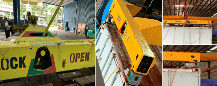 Function test of container spreader components