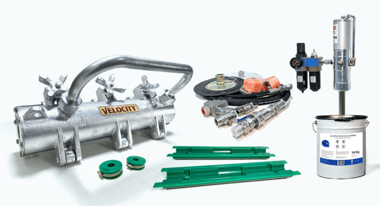 Velocity Wire Rope Lubricating System in operation